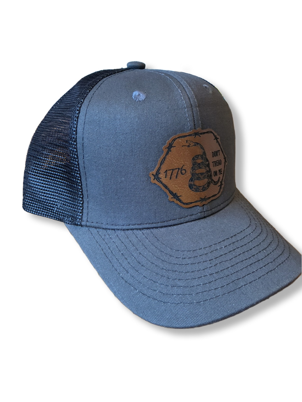 Texas Laser Engraved and Cut Leatherette Gold Patch on Your Choice of Cap