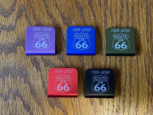 Cap Clipz Featuring a Route US 66 100th Anniversary Design Your Choice of Clip Color