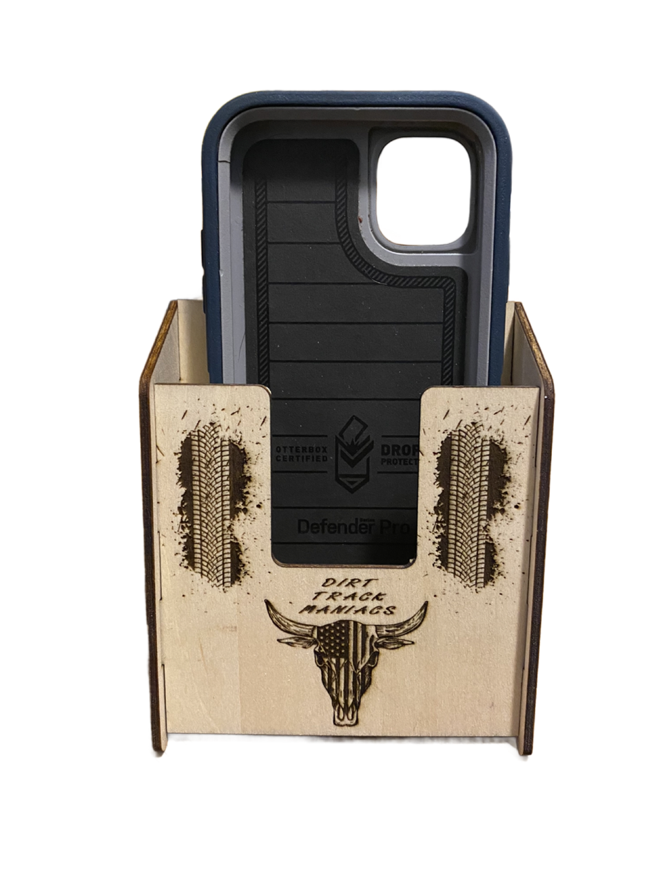 Cell Phone Caddy Note Pad Caddy Featuring a Dirt Track Maniacs Logo
