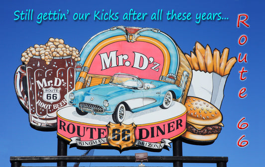 Route 66 collectible, Route 66 Magnet, Mr. D's, Kingman AZ, Route 66  #AZMG5124
