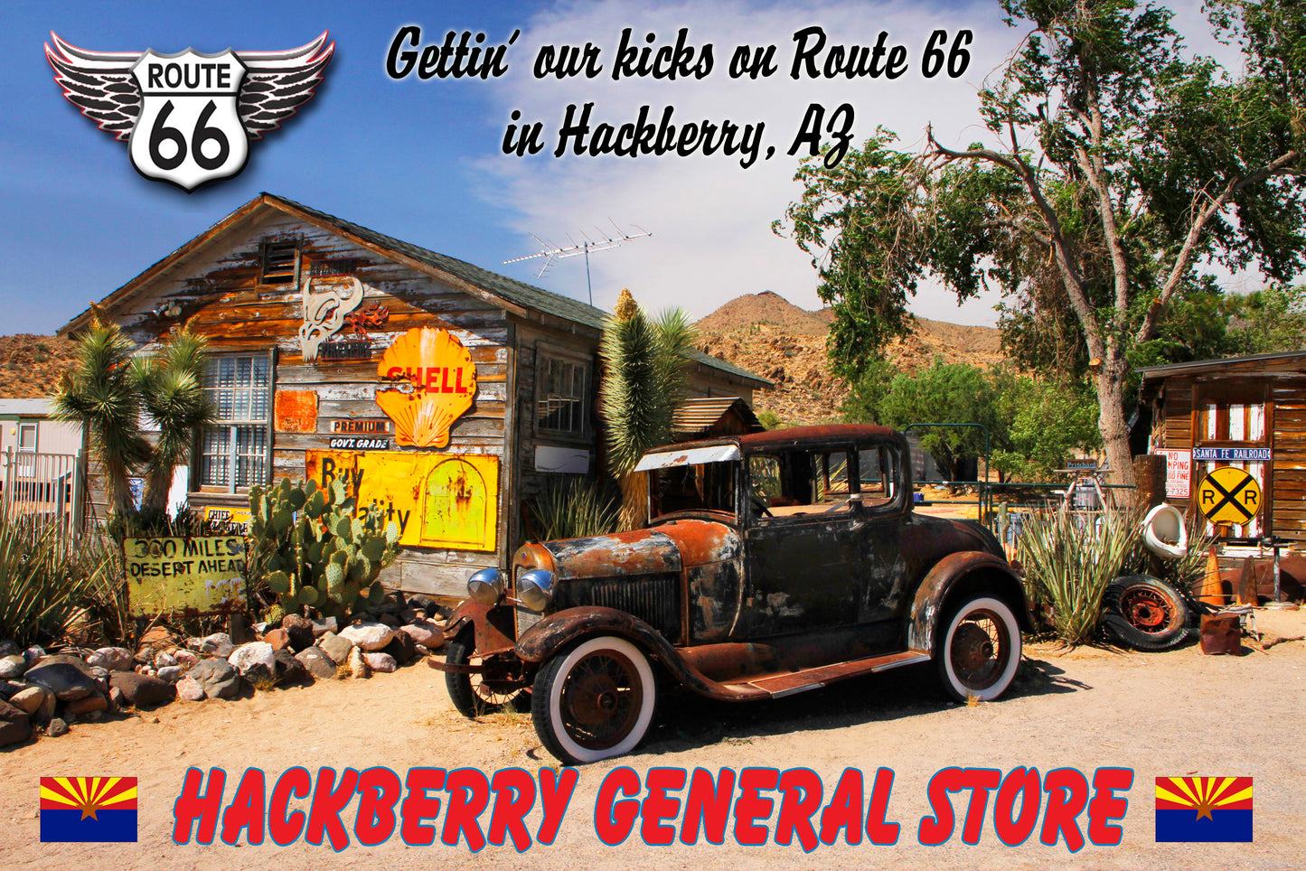 Route 66, Hackberry Service Station, Route 66 Fridge Magnet, Route 66 Arizona  AZMG7111