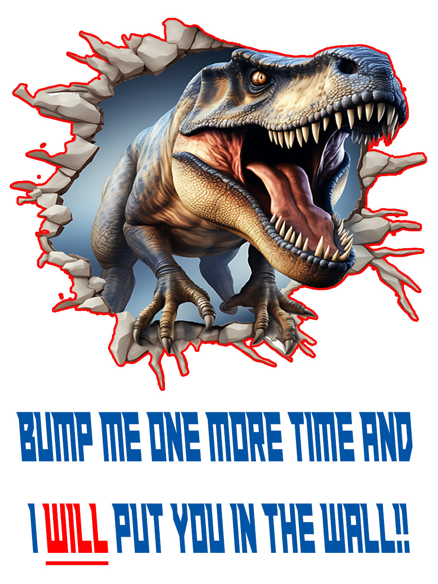 Fridge Magnet Featuring Quote, Bump Me One More Time And I Will Put You In The Wall.