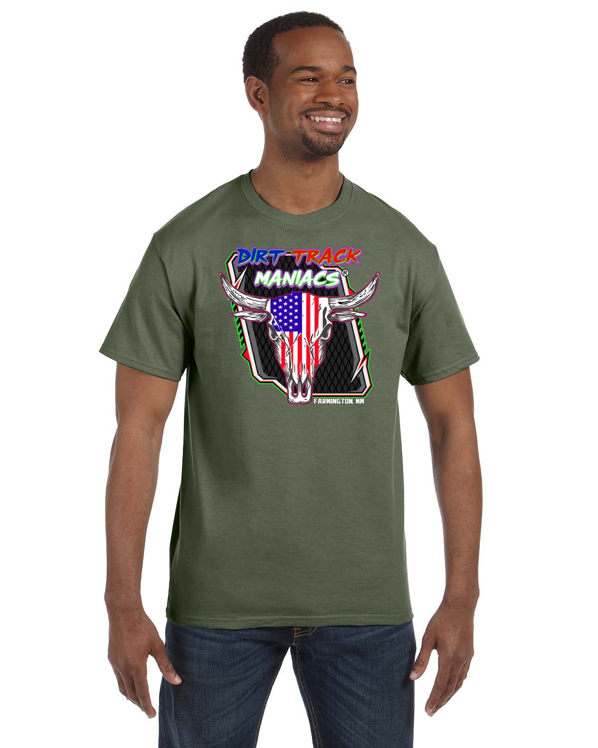 Dirt Track Maniacs T-shirt with the Colorful DTM Logo