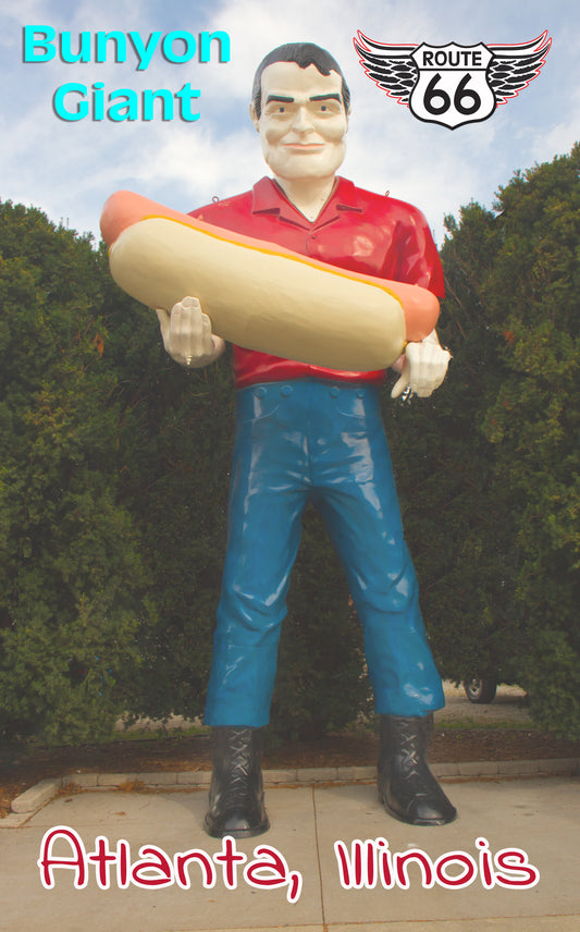 Bunyon Giant Route 66 Magnet Route 66 Collectible Bunyon Giant Magnet Atlanta, IL  #ILMG5386