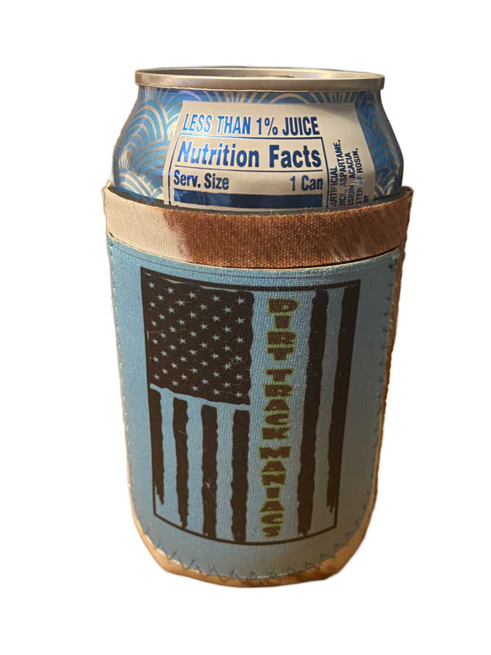 Can Koozie Featuring a Dirt Track Maniacs Flag Design  #CK001