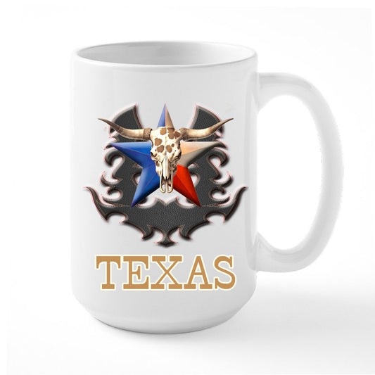 Texas Coffee Mug, Texas Pride, Texas, Lone Star State, Cow Skull