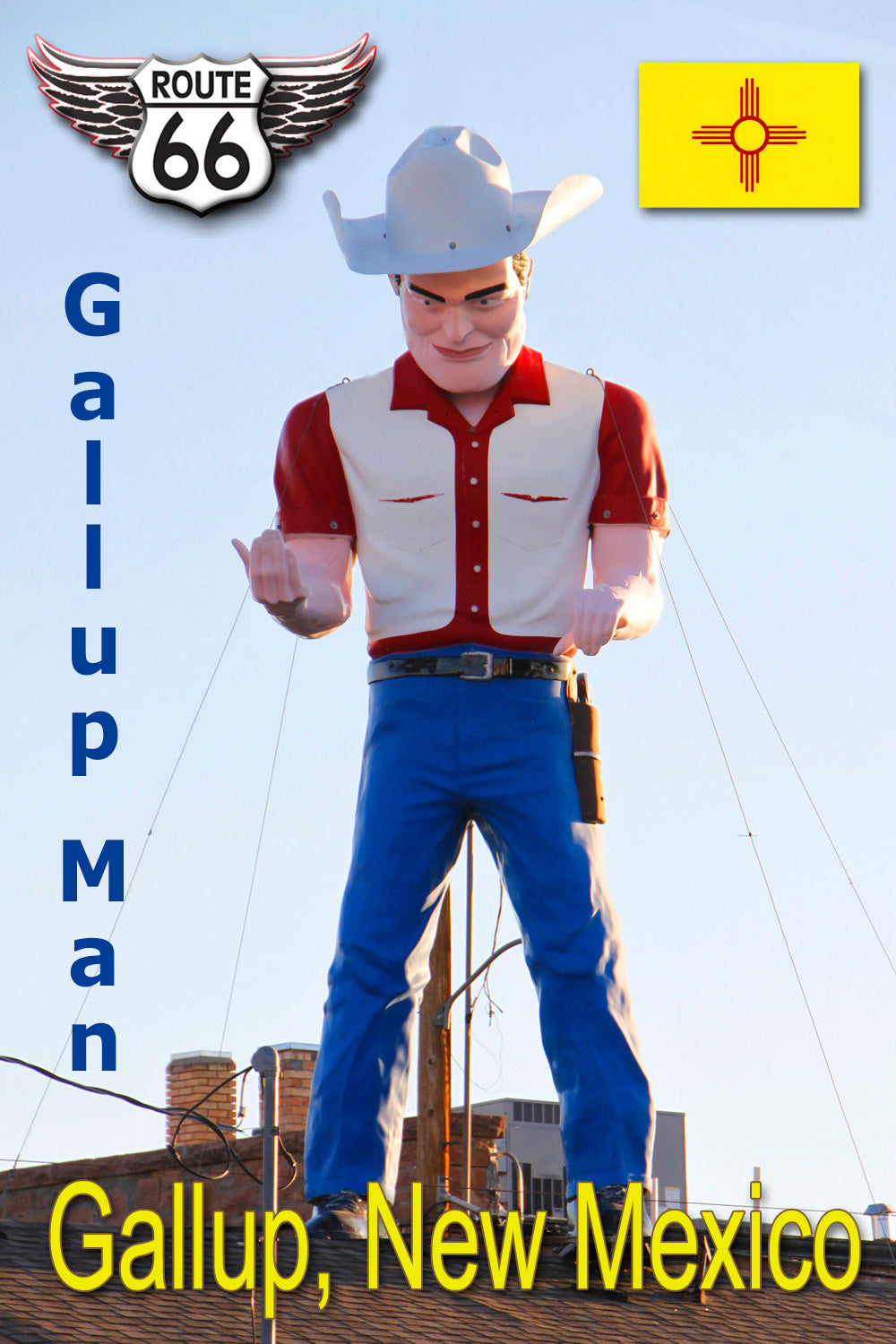 Muffler Man, Gallup NM, Route 66 Collectible, Route 66 Magnet, Gallup Man, Muffler Man Magnet  #NMMG7104