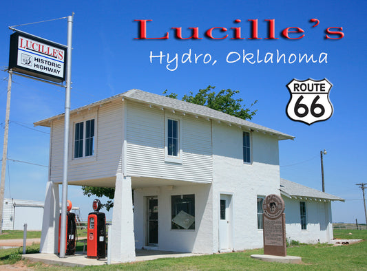 Route 66 Magnet Lucille's Route 66 Collectible Hydro, OK  #OKMG5035