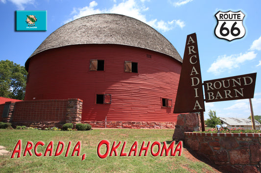 Round Barn in Arcadia, OK Fridge Magnet  OKMG4997
