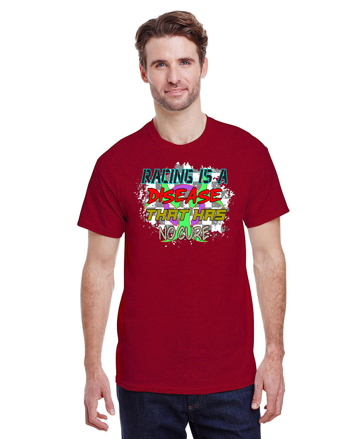 Racing T-shirt With Quote Racing Is A Disease That Has No Cure