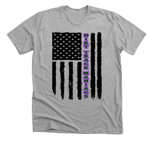 Racing T-Shirt Dirt Track Maniacs Flag Design