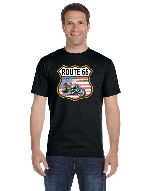 Celebrate Route 66 with Motorcycle Inspired Centennial Graphic T-shirt
