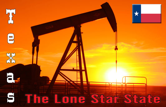 Texas Magnet, Texas Souvenir, Texas, Oil Pump Jack, Texas Oil