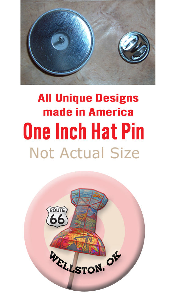 Route 66 Wellston OK You are Here Pin, Magnet, or Key Ring