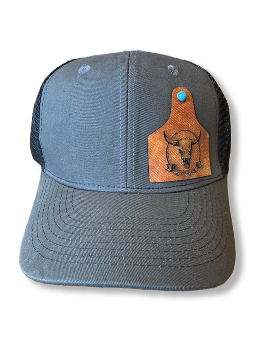 Texas Leatherette Laser Engraved Patch on Your Choice of Cap