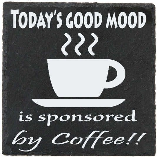 Laser engraved slate coaster, coaster, slate coaster, coffee