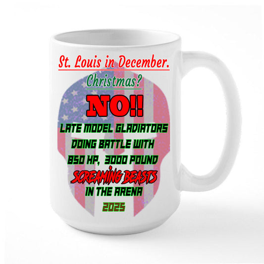 Racing Coffee Mug St. Louis Dome Graphics Featuring Either Late Model or Modified