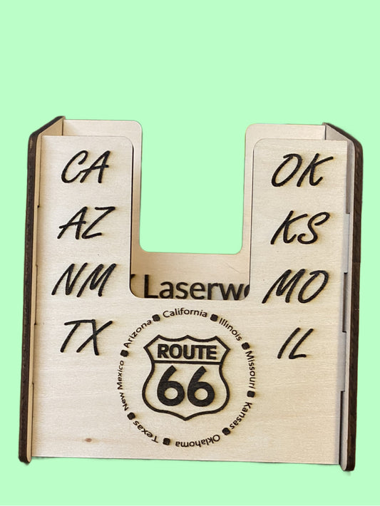 Cell Phone Caddy Note Pad Caddy Featuring Route 66 Design  #CPC001