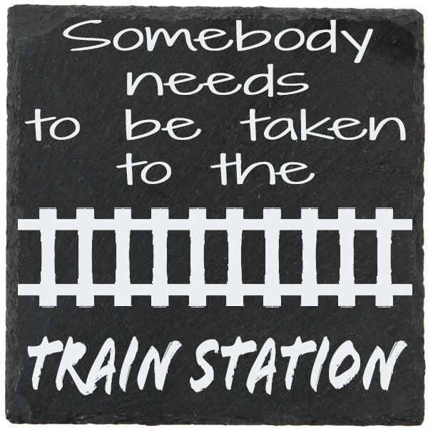 Slate Coaster, Train Station, Coffee Coaster, Tea Coaster