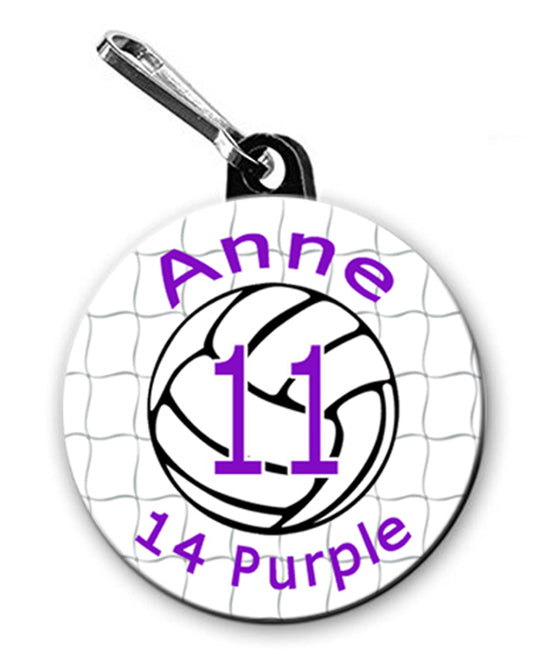 Volleyball Zipper Pull, sports, customized zipper pull