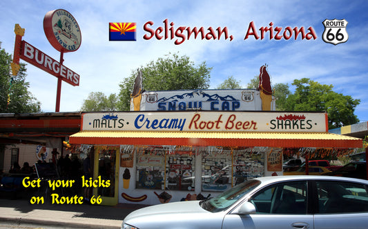 Route 66 Fridge Magnet, Route 66, Seligman, Travel Magnet  #AZMG6666