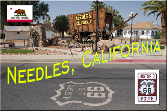 Route 66 Fridge Magnet featuring a scene in Needles, CA  #CAMG7057