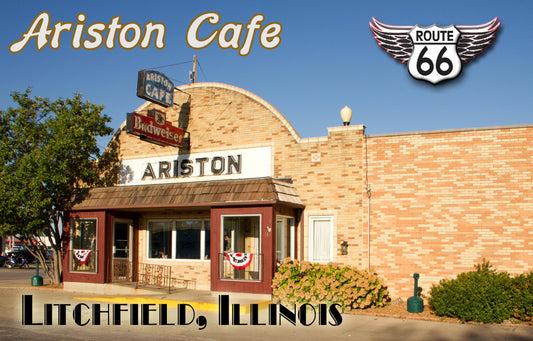 Route 66 Fridge Magnet Ariston Cafe Litchfield, IL  #ILMG0909