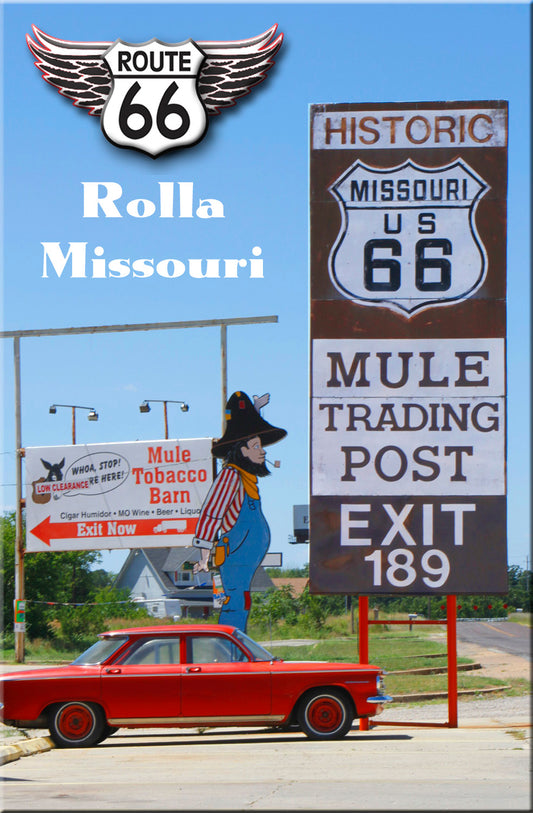 Route 66 Magnet, Route 66, Fridge Magnet, Rolla MO, Travel Magnet  #MOMG5392
