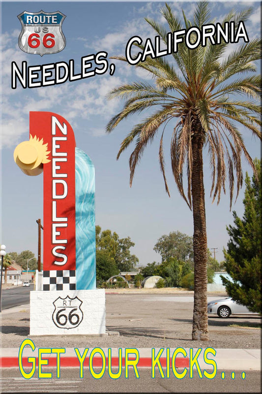Route 66 Fridge Magnet featuring an image in Needles, CA  #CAMG7056