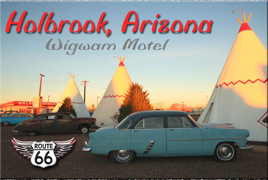 Route 66 Fridge Magnet, Route 66, Wigwam Motel, Travel, Holbrook, Arizona  #AZMG1600